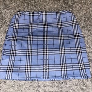 Blue Plaid Skirt